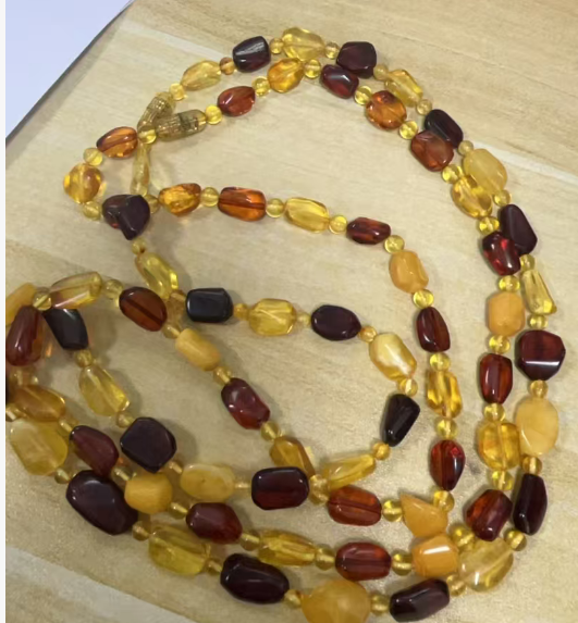 UZ034 B34 蜜蠟多寶隨型項鍊 蜜蠟：隨型 總長60CM