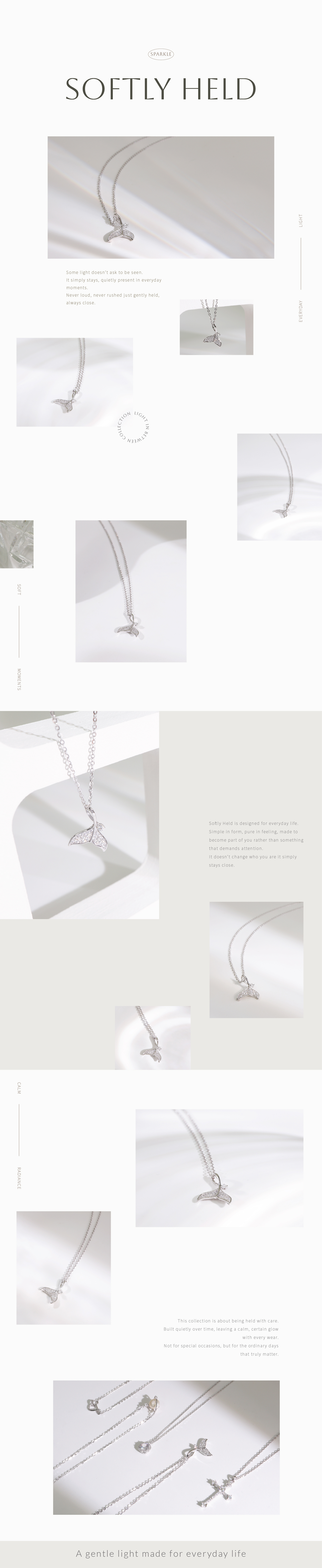 人魚之光 鑲鑽項鍊｜Miestilo Jewelry設計師輕珠寶品牌｜舒飾質感每一刻