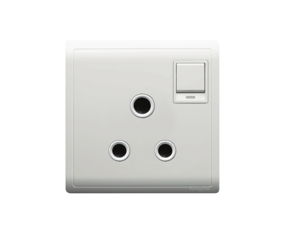 PIENO豐尚15A三腳圓頭有制插座連指示燈