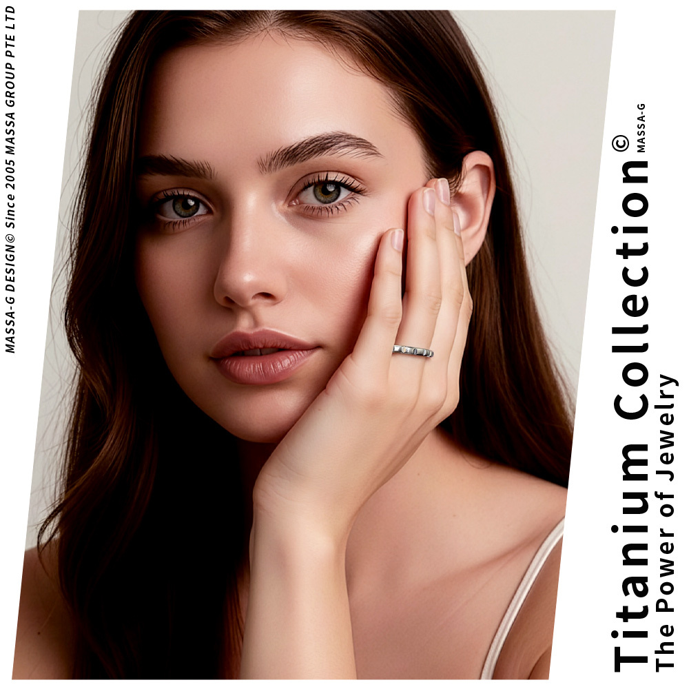 MASSA-G DECO系列【私藏系-迷霧】雪白銀 鈦金戒