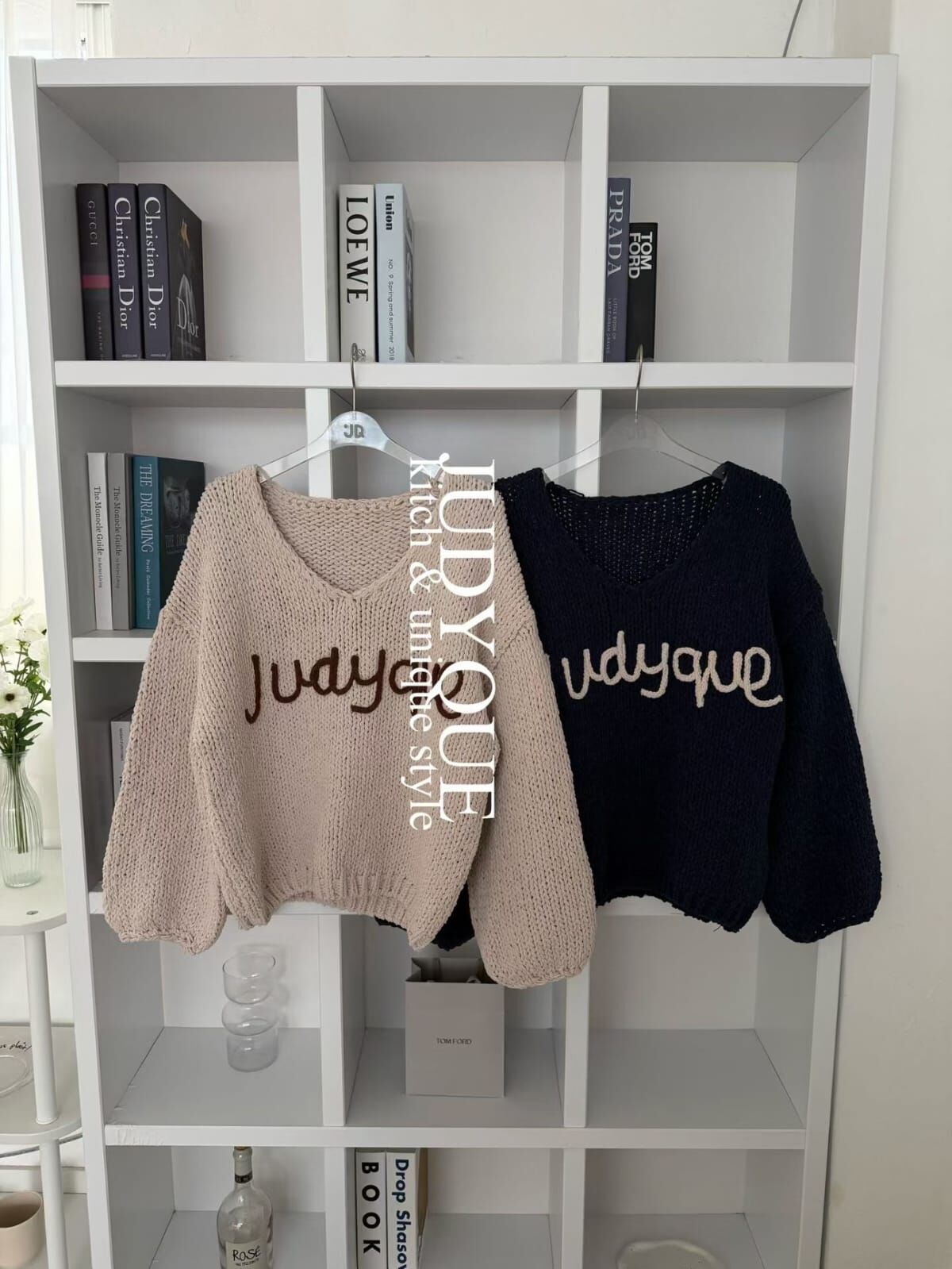 JQ5513 字母針織泡泡上衣 *特價* (優惠碼同充值購物金不適用)