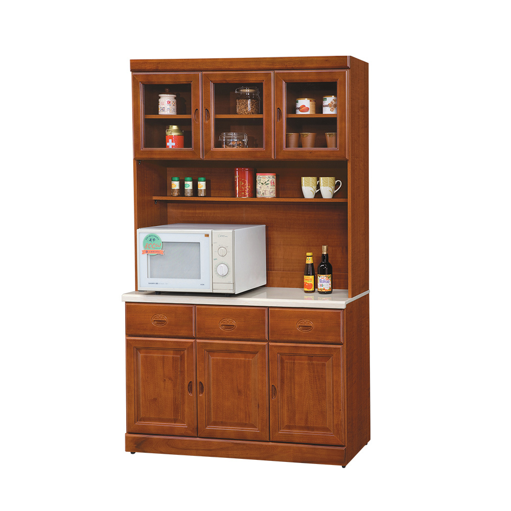 柏蒂家居-艾莉雅4尺石面餐櫃組(全組)