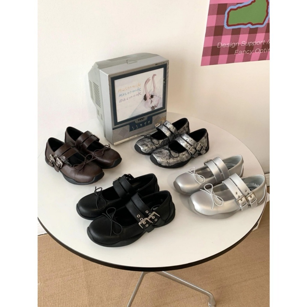 【現貨】MASOOMAKE 一字扣平底瑪莉珍鞋 芭蕾舞鞋 4色 MEA1W0559