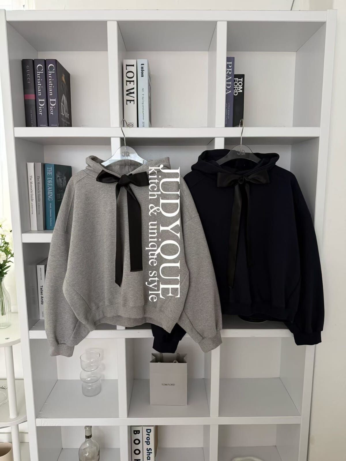 JQ5515 蝴蝶結連帽衛衣 *特價* (優惠碼同充值購物金不適用)