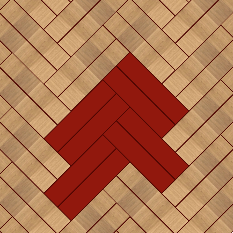 多行人字拼地板