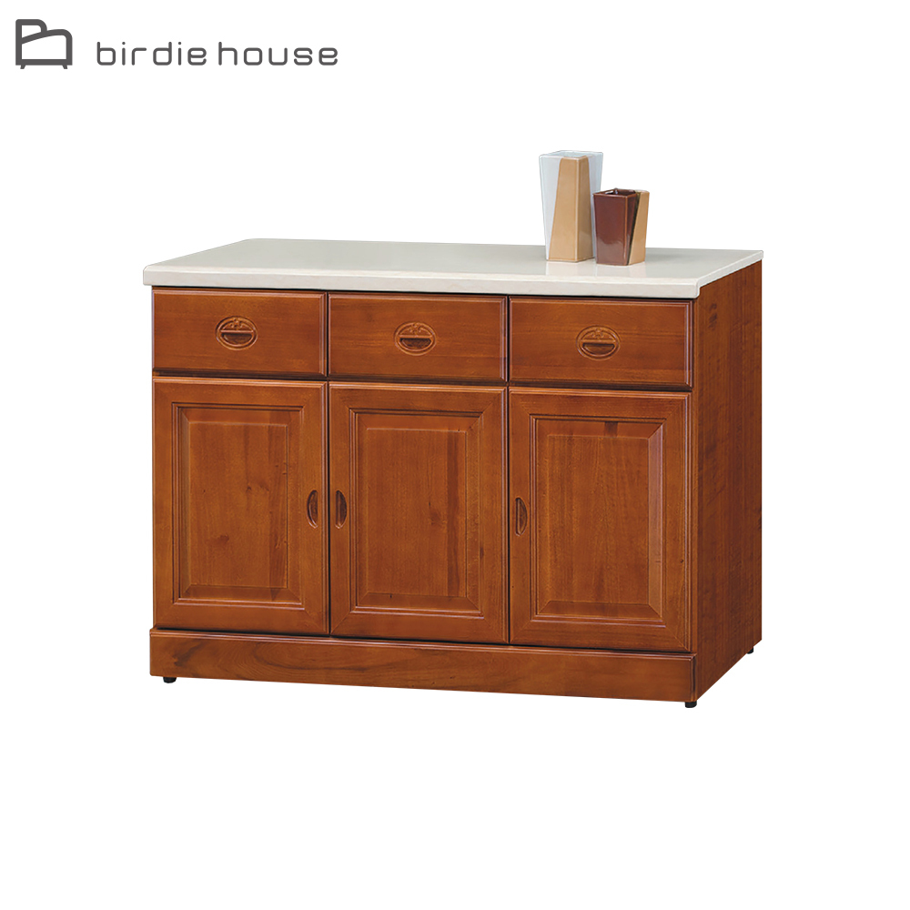 柏蒂家居-艾莉雅4尺三門三抽石面餐櫃