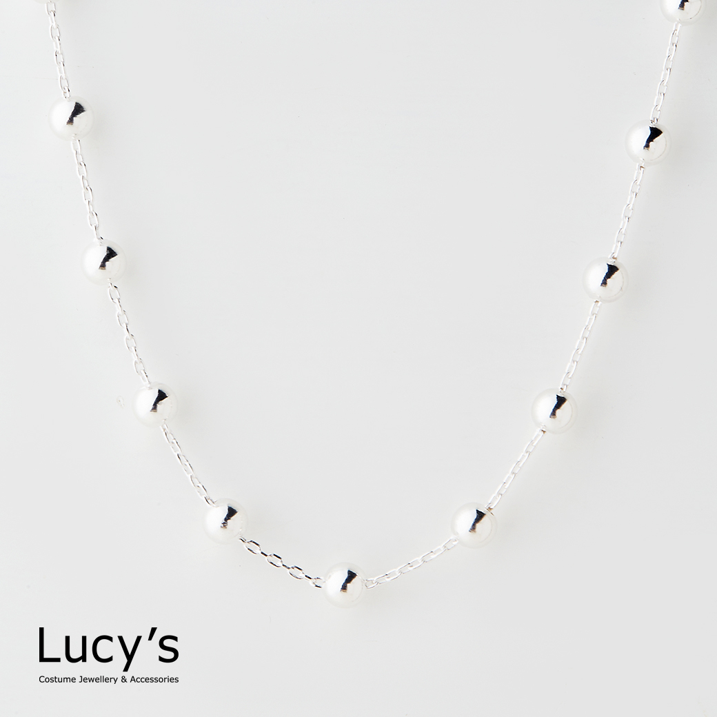 925純銀 銀珠流轉 項鍊 (123575)