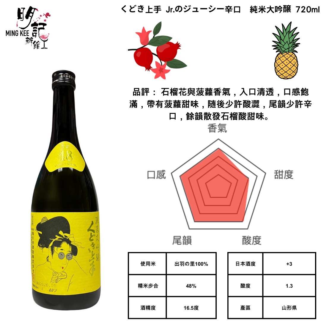 くどき上手 Jr.のジューシー辛口 720ml