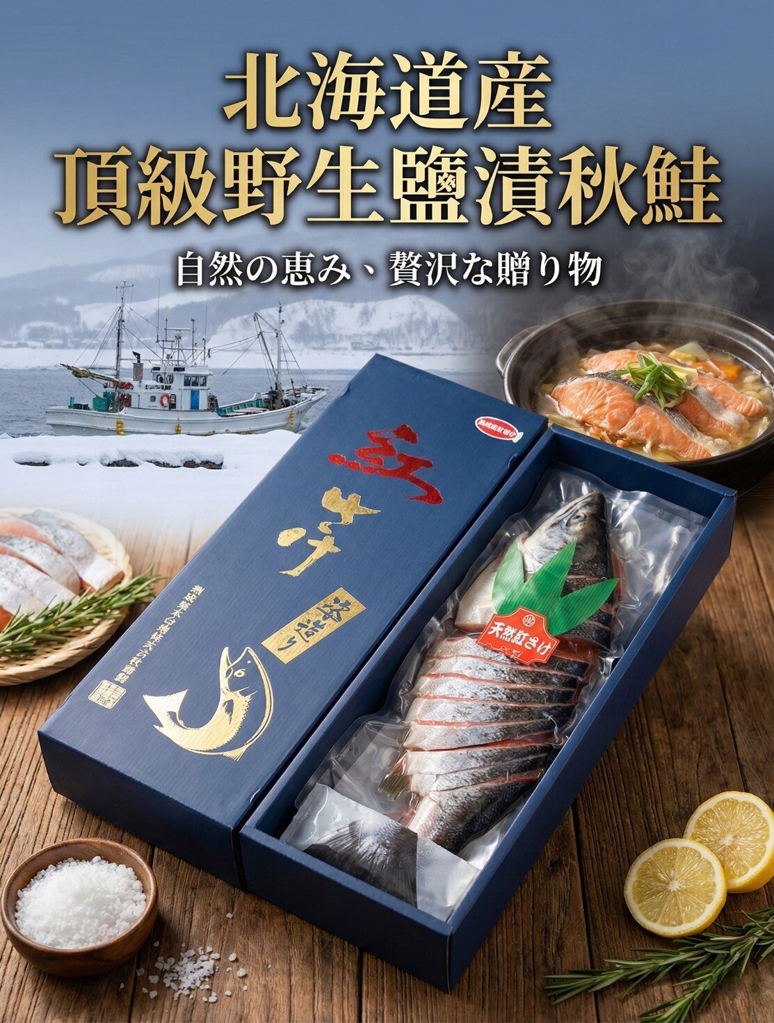 北海道鹽漬秋鮭(禮盒)