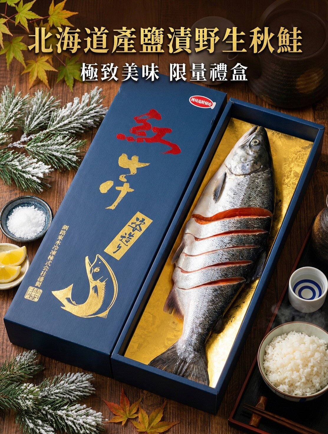 北海道鹽漬秋鮭(禮盒)