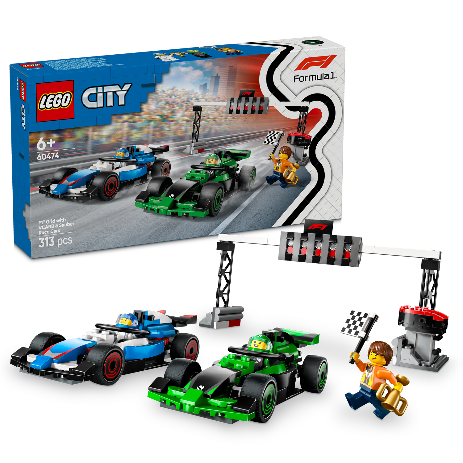 60474 F1® 起跑區與 VCARB 和 Sauber 賽車