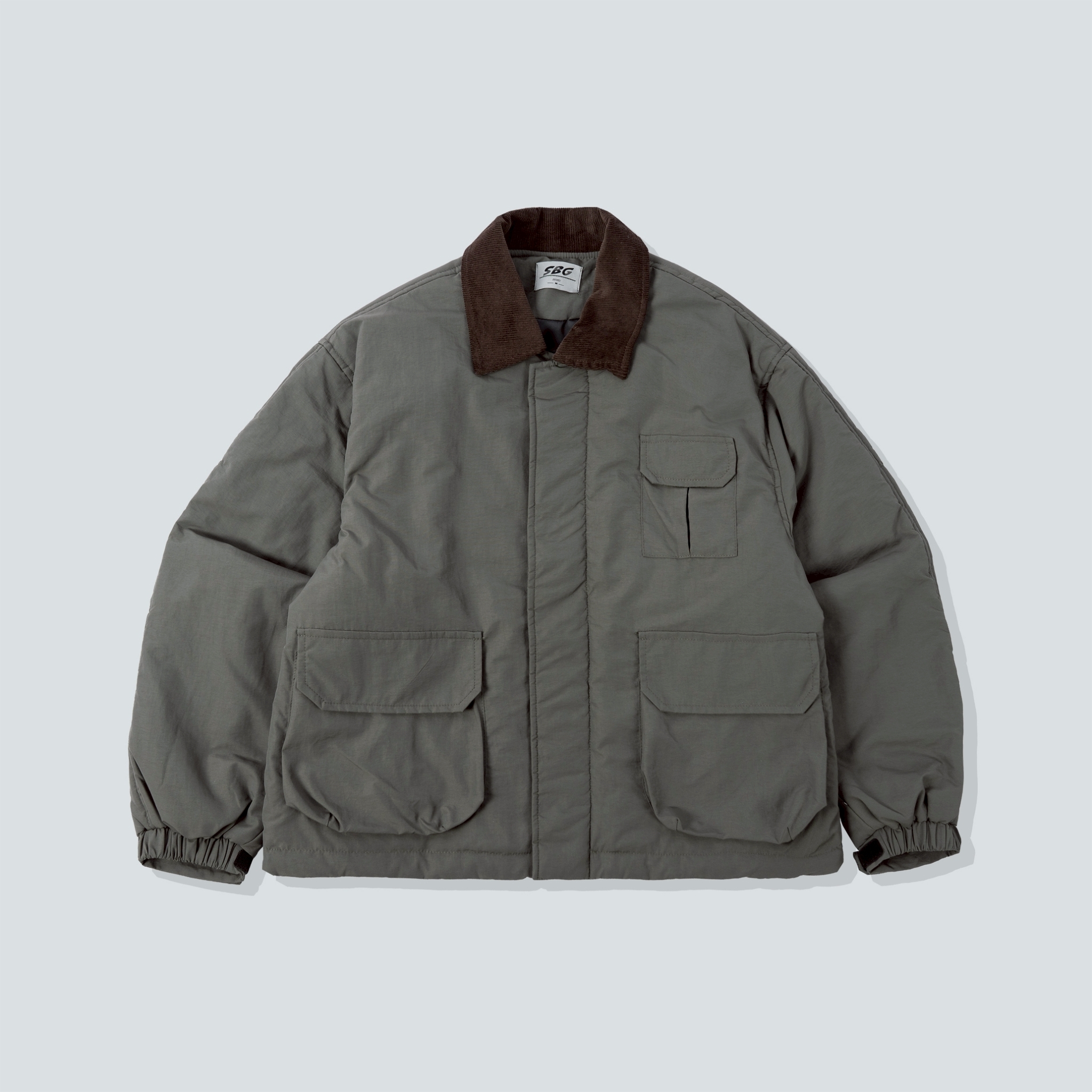 SBG 燈芯絨領底特律風格鋪棉口袋外套 SB8024