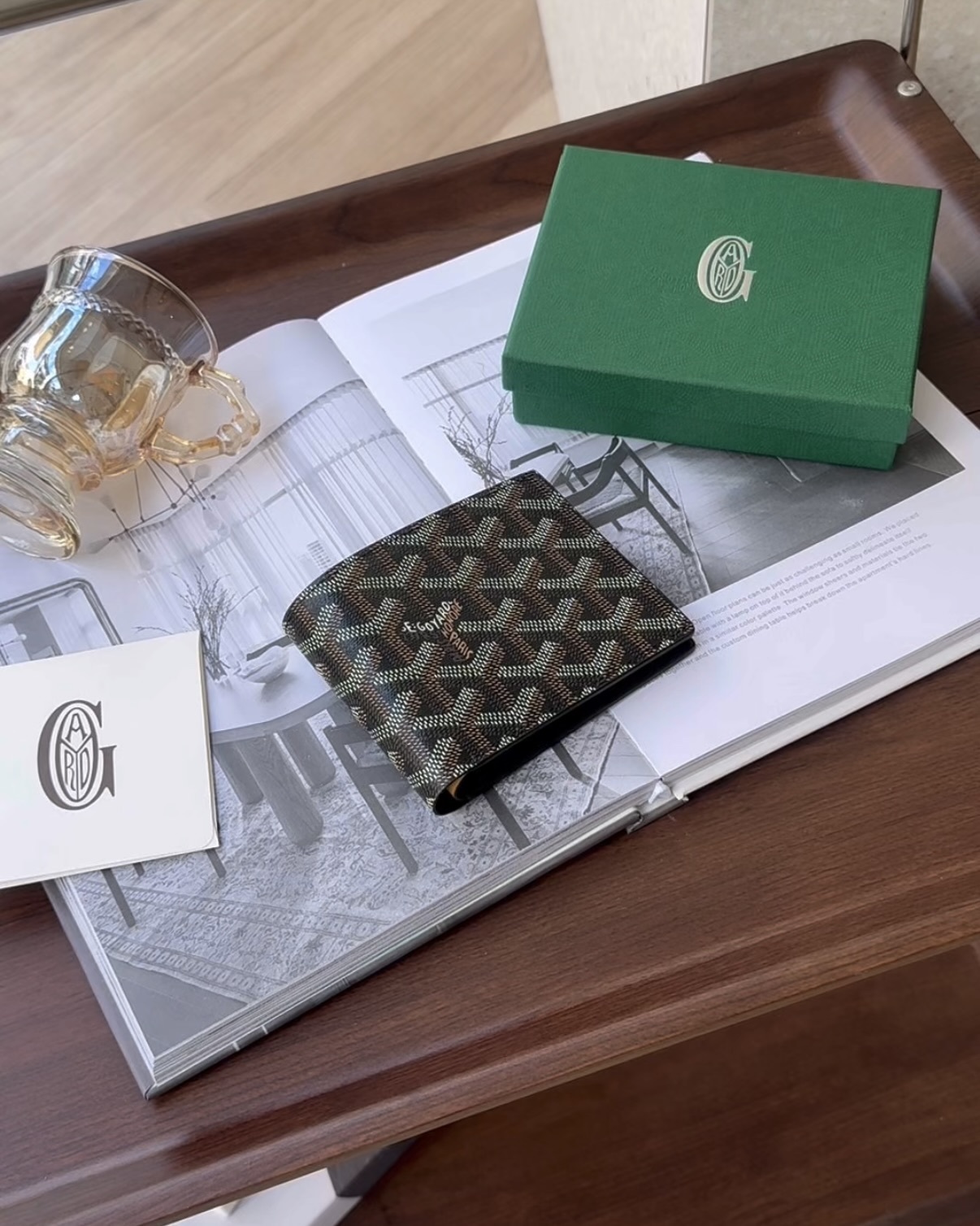 GOYARD｜內八卡雙折短夾 黑色