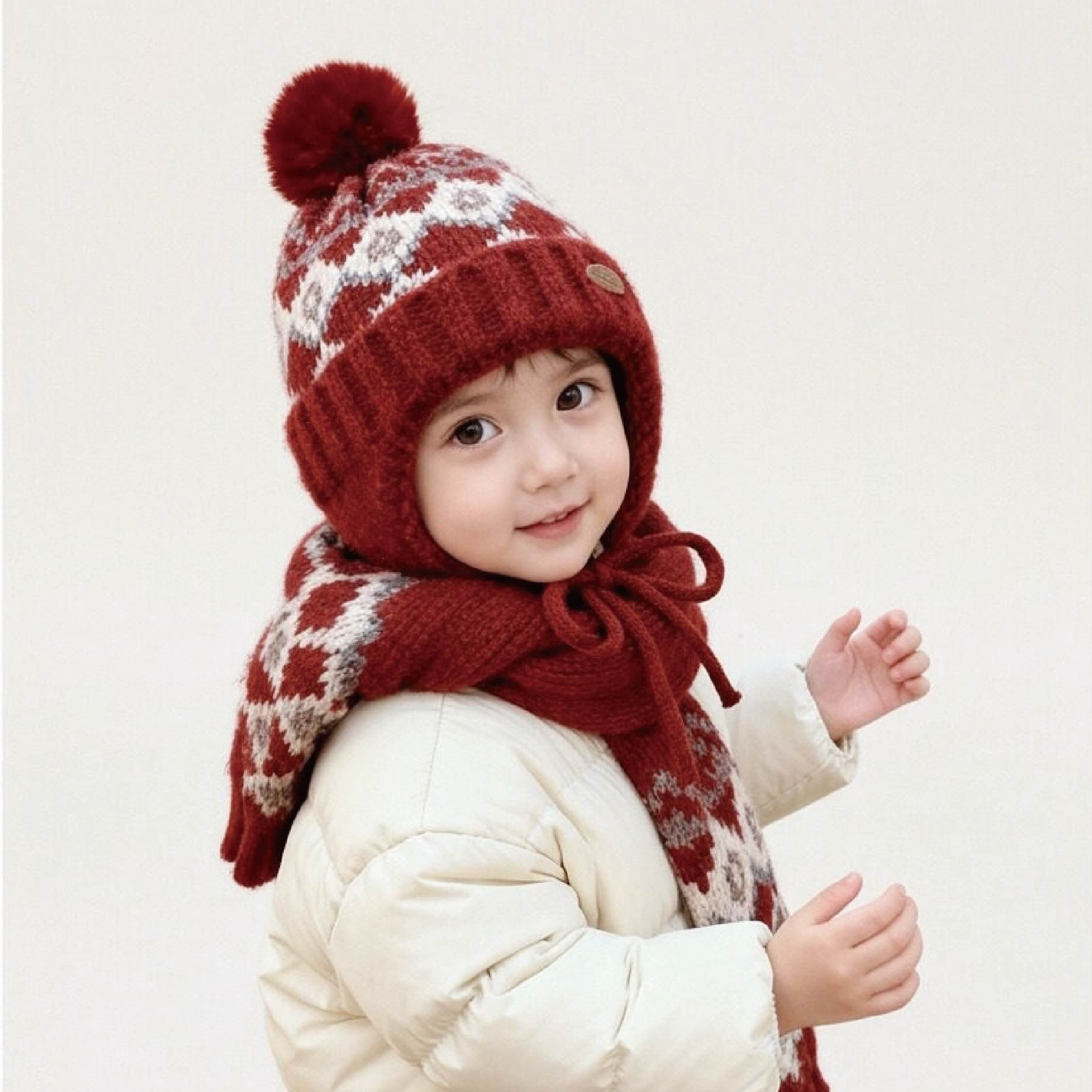 【JA1610】北歐幾何針織毛帽＊二色