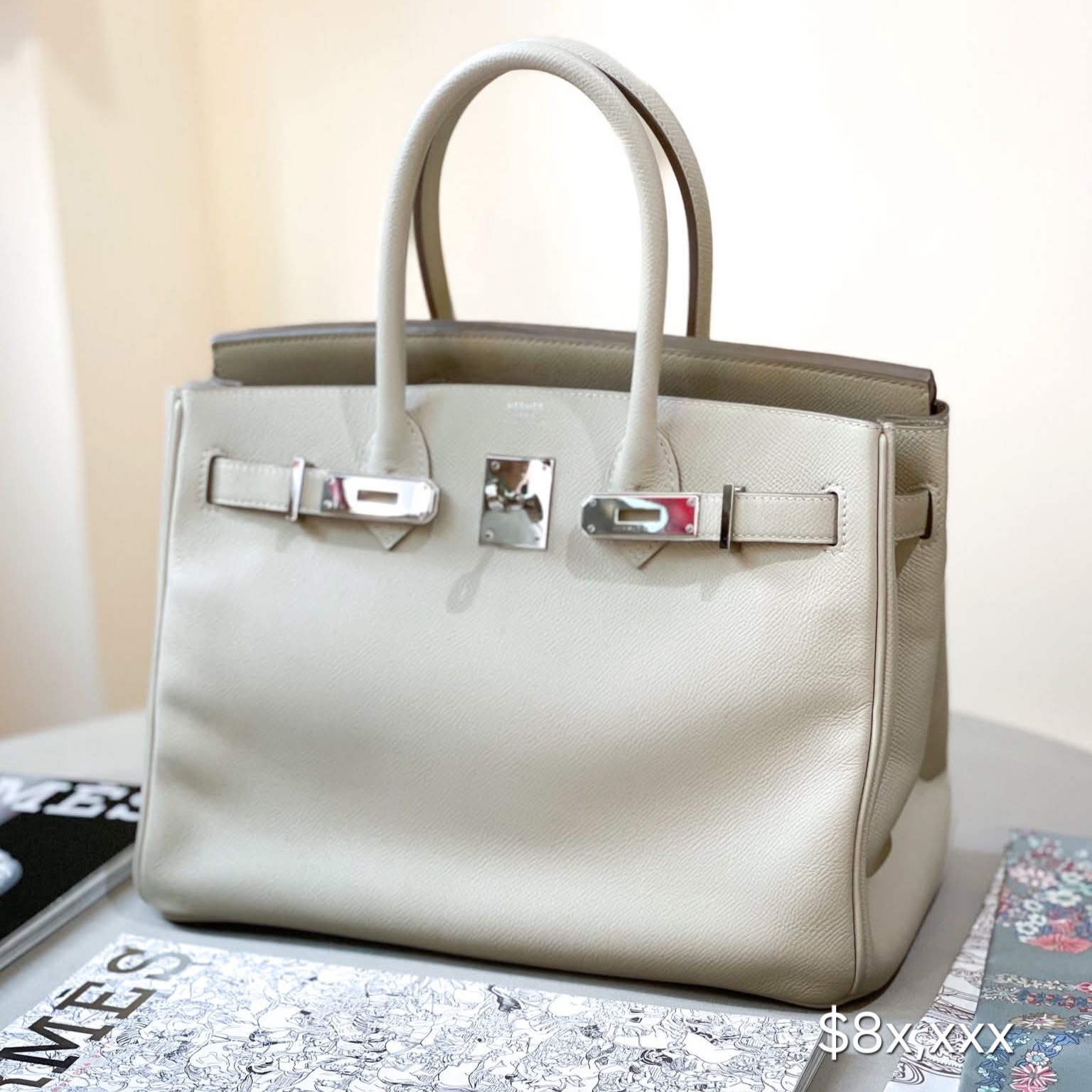 Preloved Hermès Birkin 30 Epsom Leather Craie PHW HK$8x,xxx (HK$2,000 即時落訂)