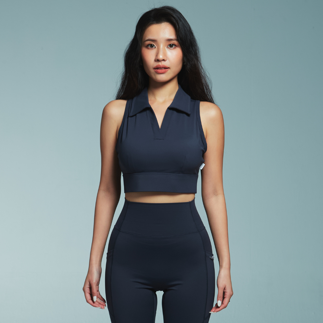 零著感修身開襟bra top