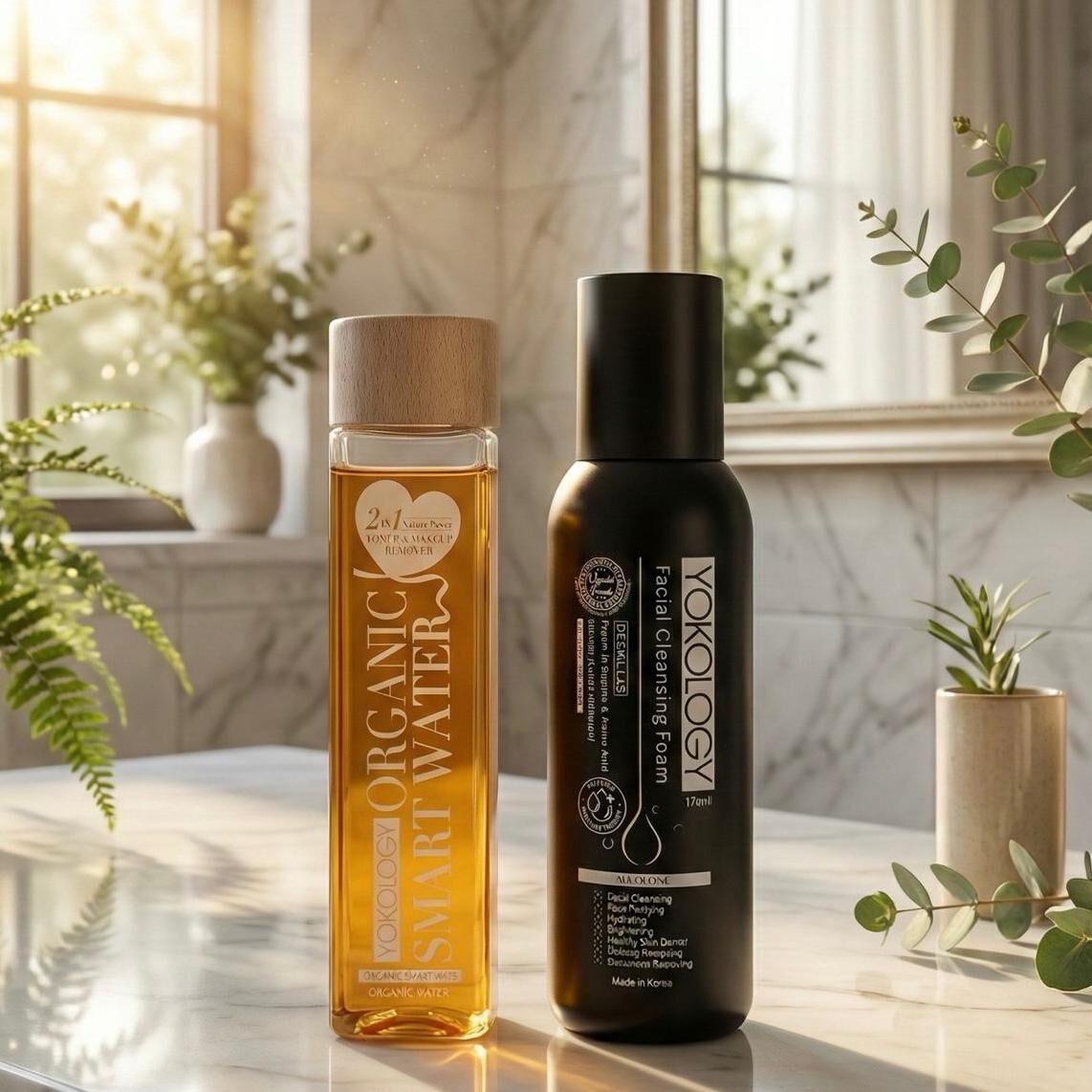 新升級Derma Lab韓國保養級泡沫潔面乳 + 法國2 in 1 Organic Smart Water