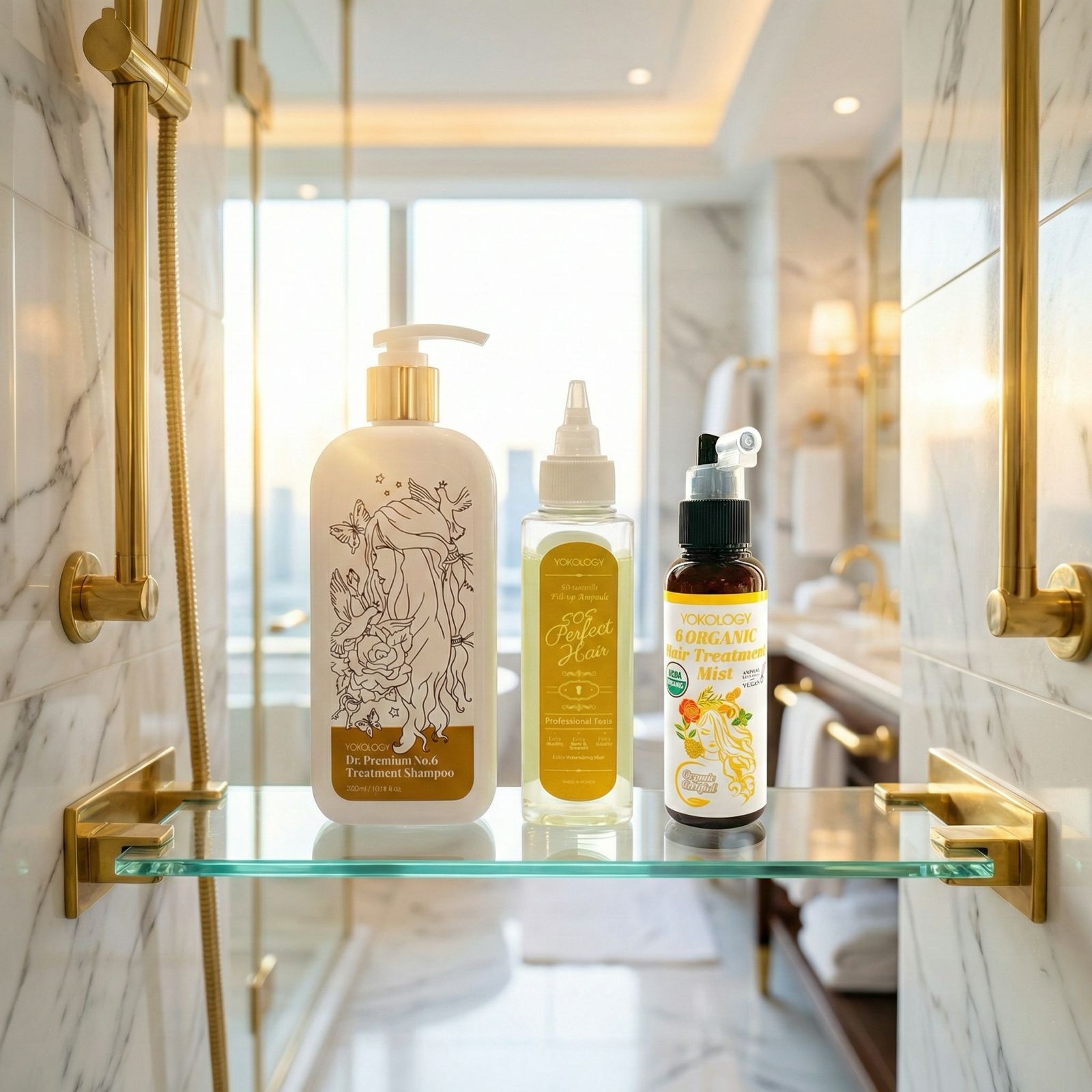 【育髮系列】YOKOLOGY x 韓國No.1 cGMP髮品大廠 SOS Perfect Hair髮仙水 ＋「髮仙洗」專業保養級•防脫育髮洗髮液 + No.6天然有機植萃護髮噴霧 / 各1支 (原價$1,224)