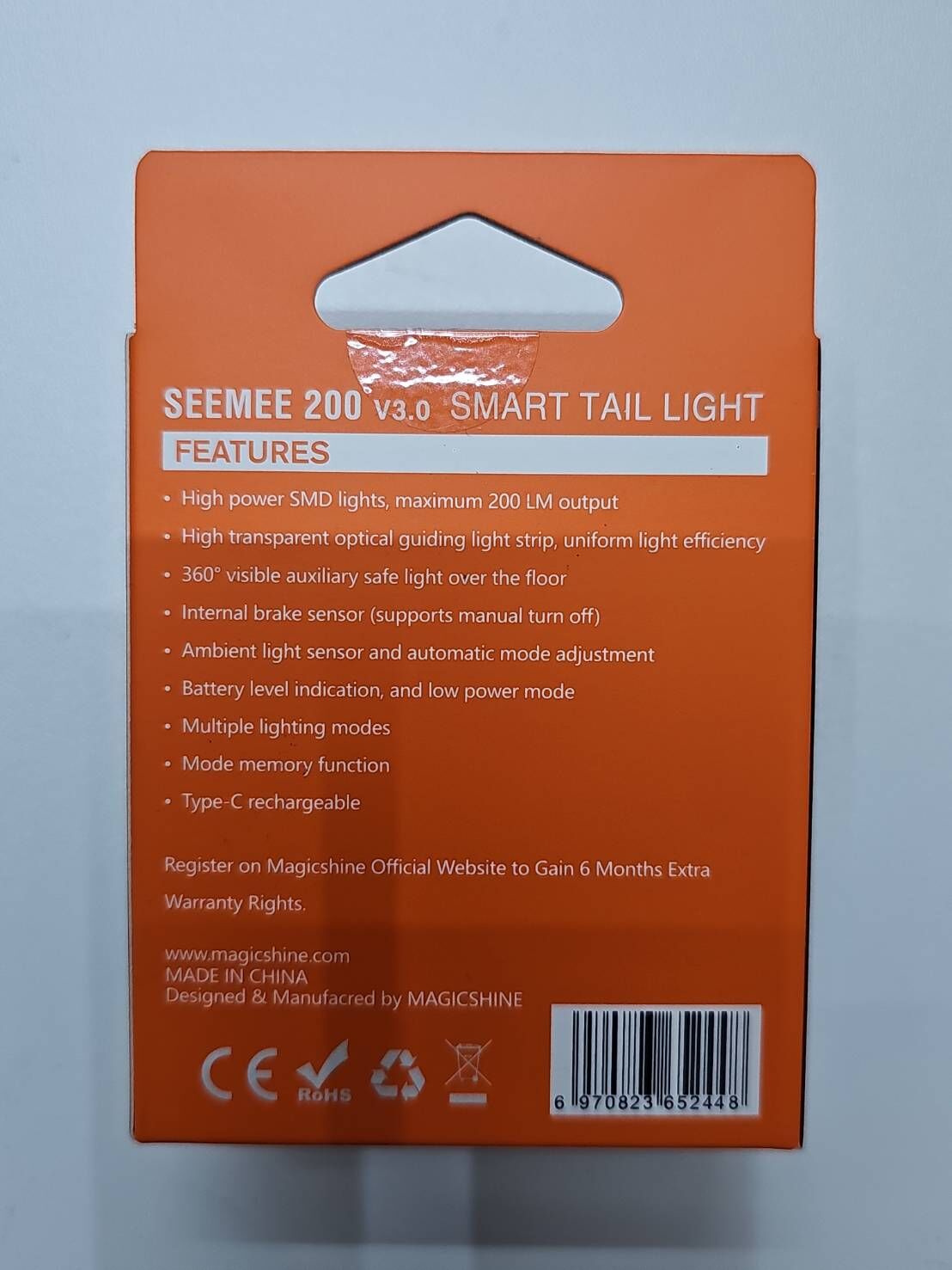 MAGICSHINE SEEMEE 200 V3.0 後燈 警示燈 200流明輸出和360°隨行燈 可使用長達50H