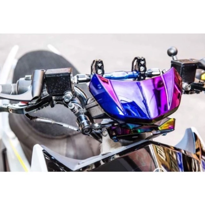 【巴風特 Bpahomet】卡夢 碳纖維 蜂巢 彩鈦 燻黑 裝飾 短風鏡 小風鏡 風鏡 SYM DRG對應原廠把手