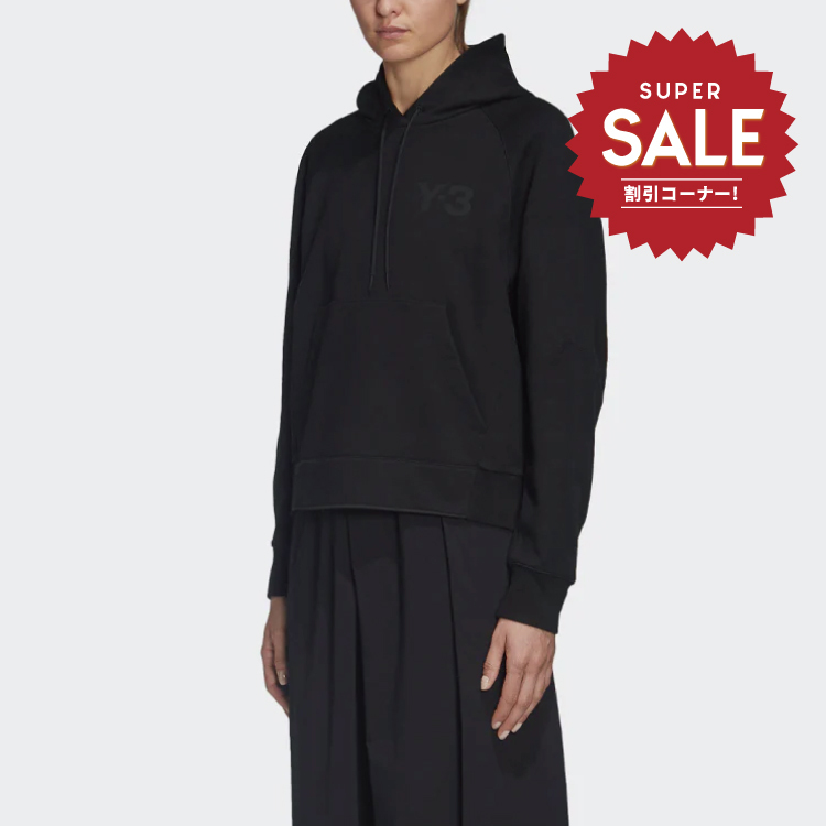 【 Y-3 W CL C HOODIE 短版連帽TEE - 黑 】