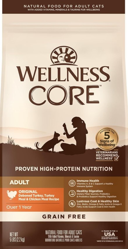Wellness Core 無穀物貓糧系列 經典原味火雞+雞肉配方．5lb/11lb
