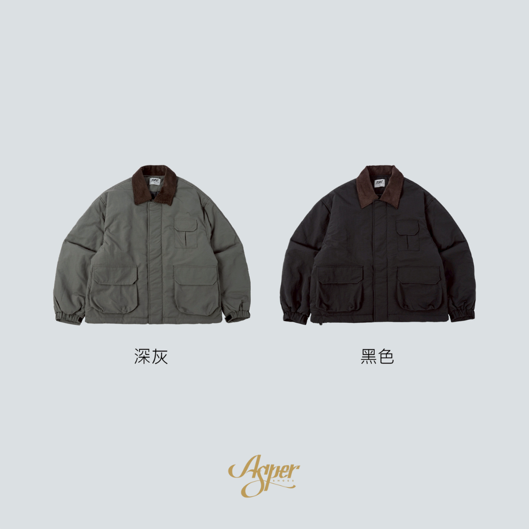 SBG 燈芯絨領底特律風格鋪棉口袋外套 SB8024