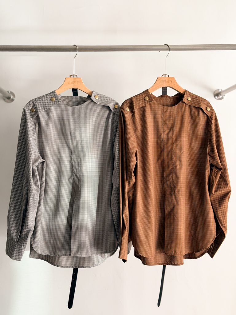 0204磁扣格紋衫(附可拆腰帶)