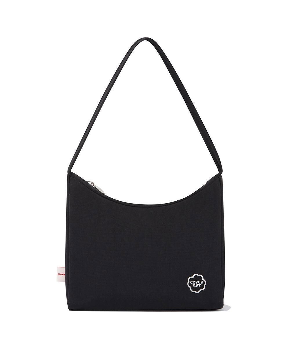 【COVERNAT】 Clover Heart Nylon Hobo Bag（Ivory/Black/Pink）
