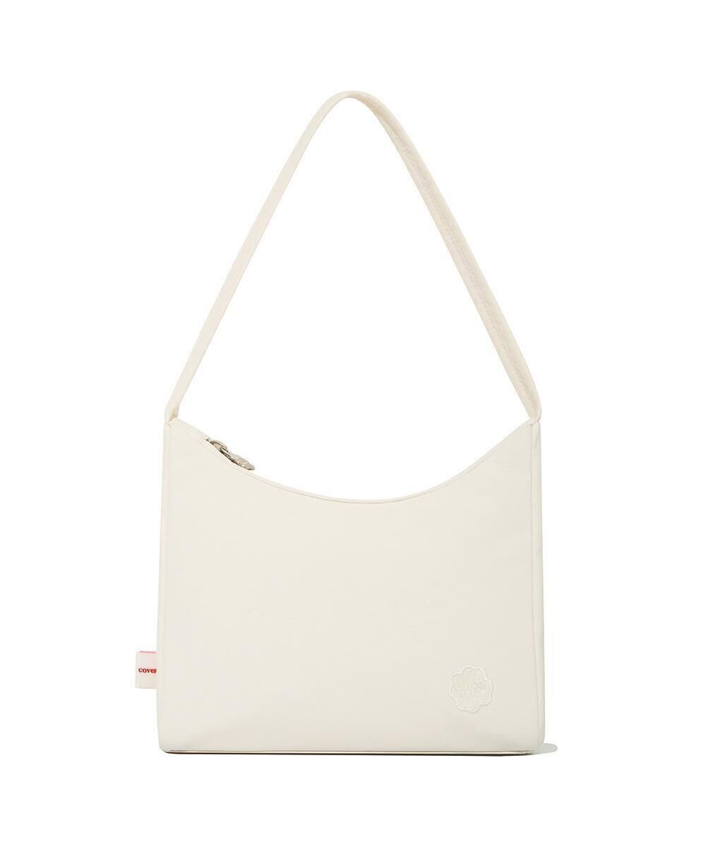 【COVERNAT】 Clover Heart Nylon Hobo Bag（Ivory/Black/Pink）
