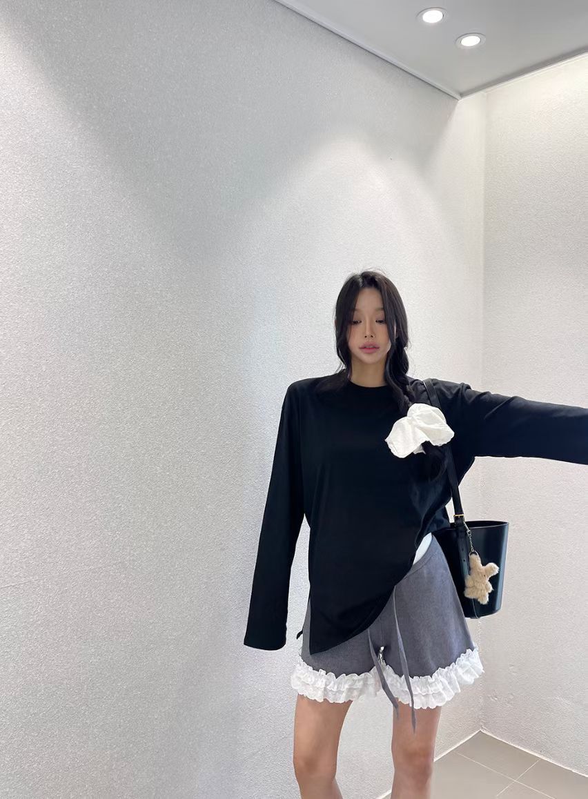 JQ5529 小花邊針織短褲 *特價* (優惠碼同充值購物金不適用)