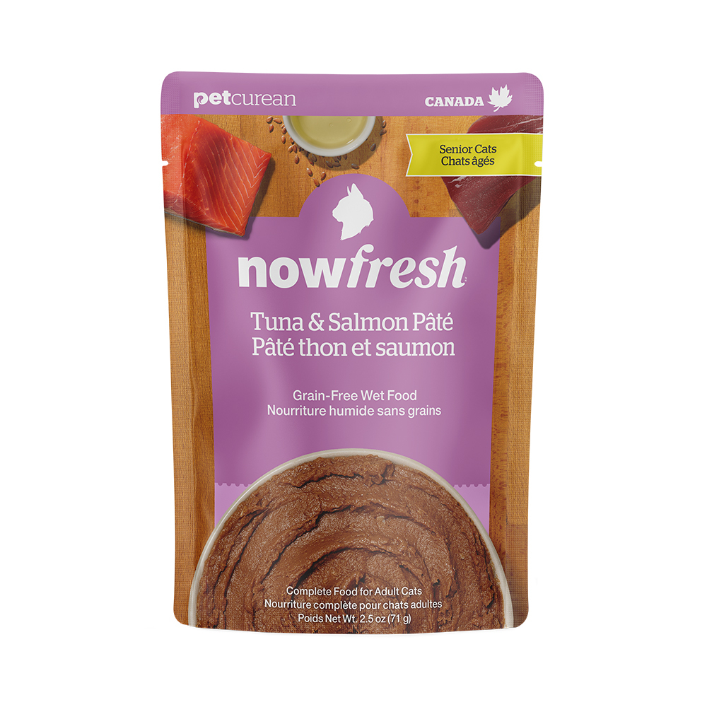 NOW-貓咪主食餐包【豐醬無穀雙魚-老貓/體控貓】71g