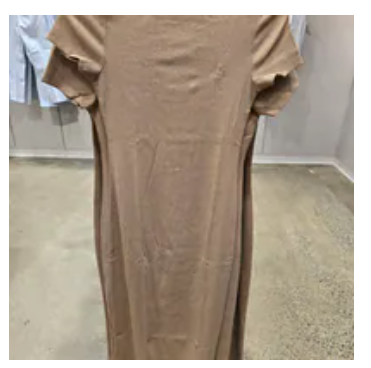 [S] CALVIN KLEIN AMPHORA HEATHER COTTON CONTOUR RIB SHORT SLEEVE DRESS, SP47616323-47D292G250 (SCK813)