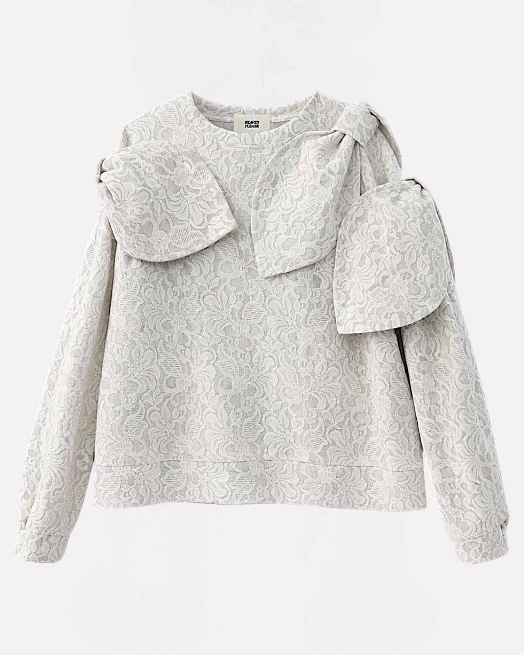 RIBBON RIBBON LACE SWEATER