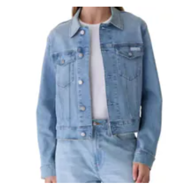 [S] CALVIN KLEIN LIGHT BAY BUTTON JACKET, 1886463-LIGHT BAY (SCK817)