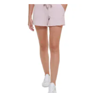 [S] CALVIN KLEIN PINK PERFORMANCE WOMEN'S RIBBED WAISTBAND SHORTS, PF5S8849-ZRT (SCK816)