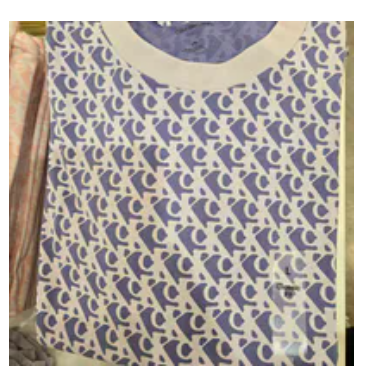 [S] CALVIN KLEIN LACEY LILAC ALLOVER MONOGRAM CLASSIC T-SHIRT, SP47616321-47D860G541 (SCK818)