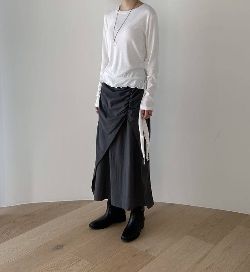 風褸料魚骨layer裙