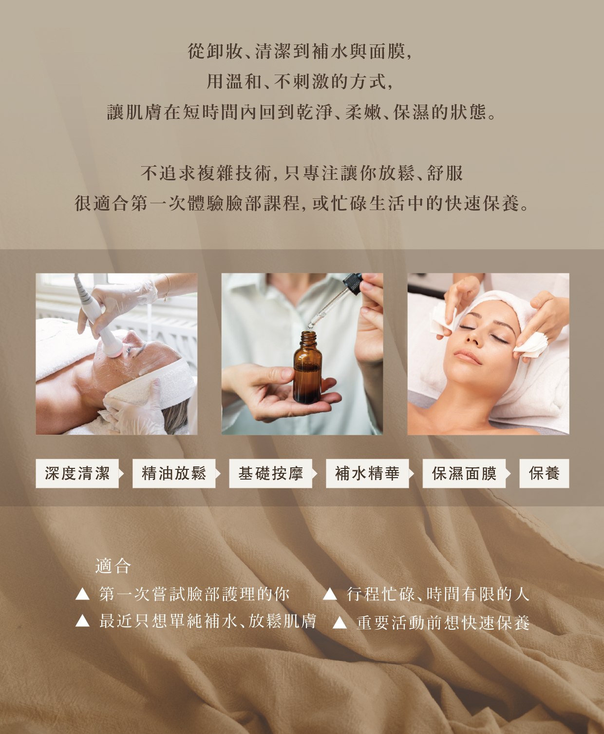45分鐘入門款課程,PLUS普拉,護膚課程,臉部spa