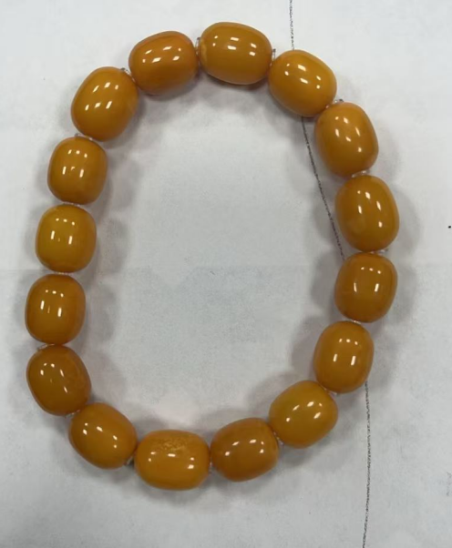 UZ049 B49 雞油黃棗珠手串 蜜蠟：8-9+ 默認16CM手圍