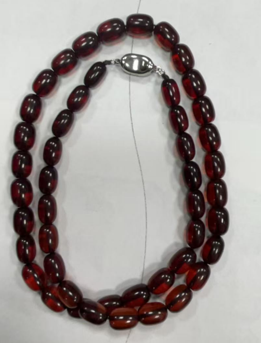 UZ050 B50 血珀棗珠項鍊 琥珀：6-7 總長48CM