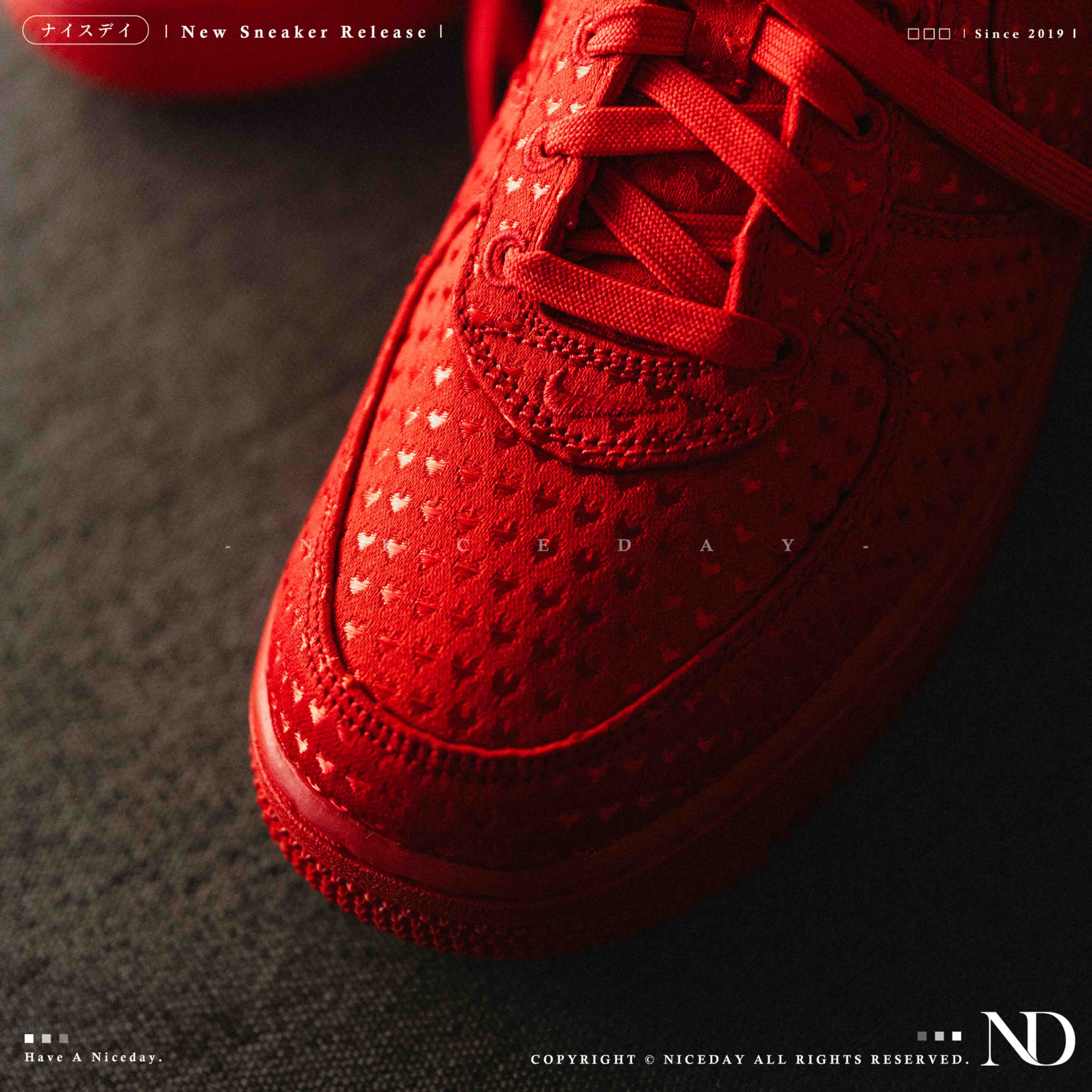 NICEDAY 代購 Nike Air Force 1 情人節 愛心 2026 限定 滿版 心 紅色 男款 IB6836-600