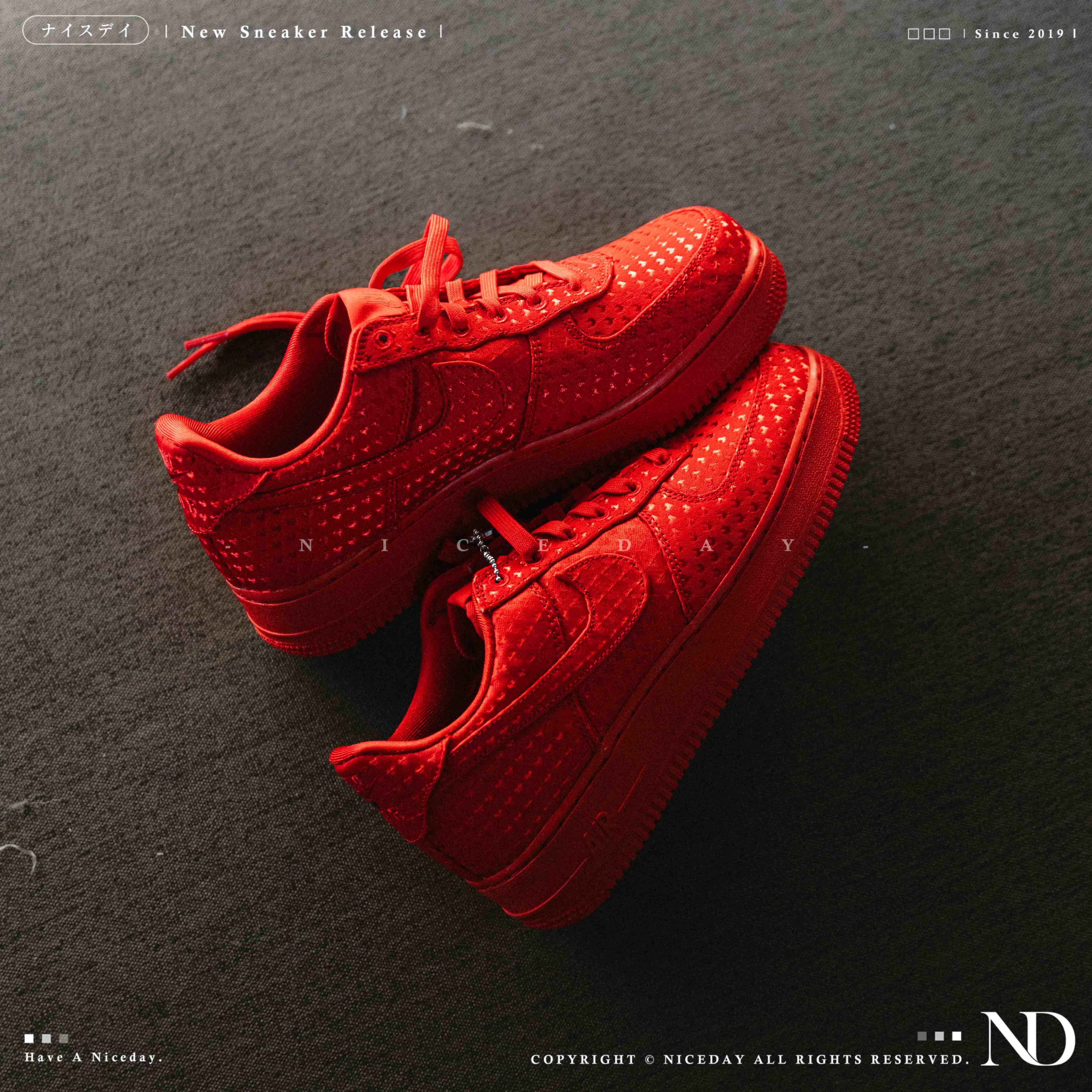NICEDAY 代購 Nike Air Force 1 情人節 愛心 2026 限定 滿版 心 紅色 男款 IB6836-600