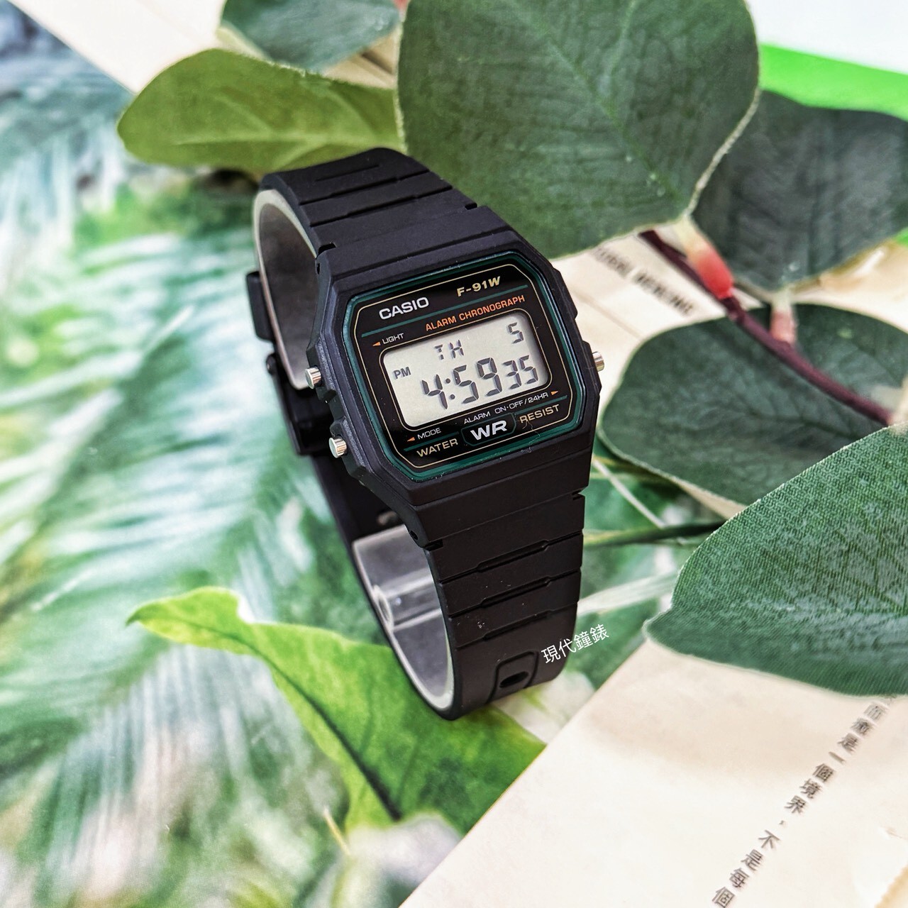 【CASIO 卡西歐】經典方形電子錶F-91W-3D 35.2mm 現代鐘錶
