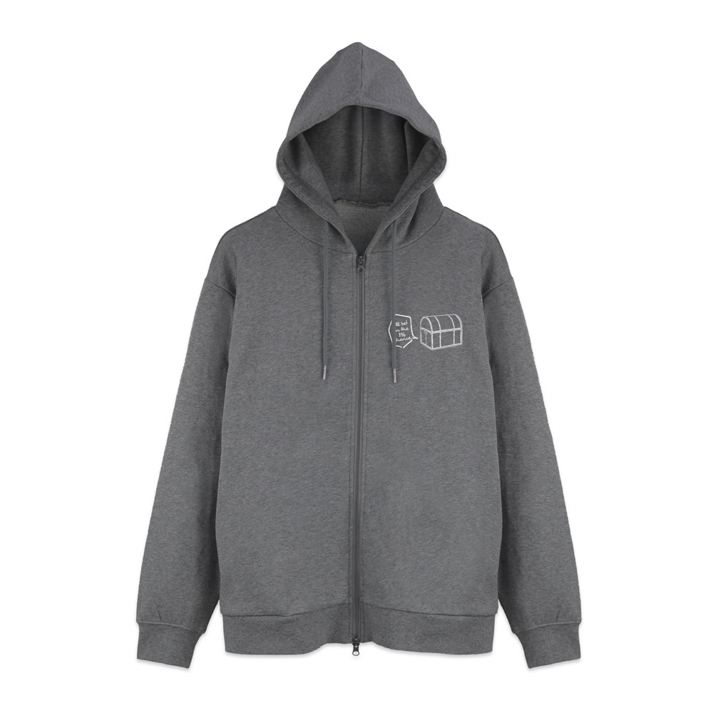 Cospa 021626 ミミックに食べられるフリーレン ジップパーカー [葬送のフリーレン] MIX GRAY