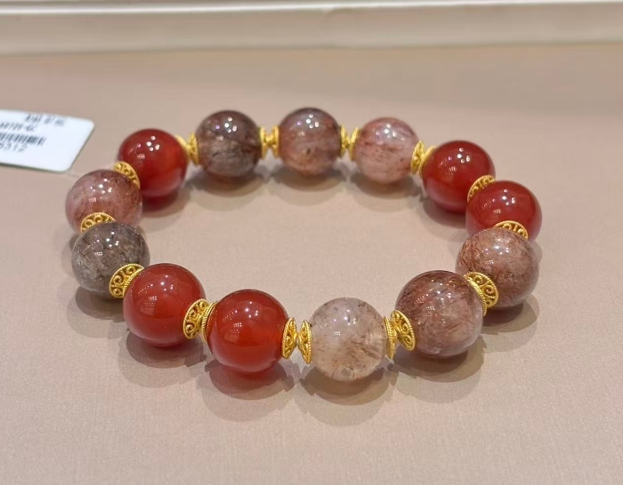 JY125-50729-GC 高品南紅黑金超七 (Q58)