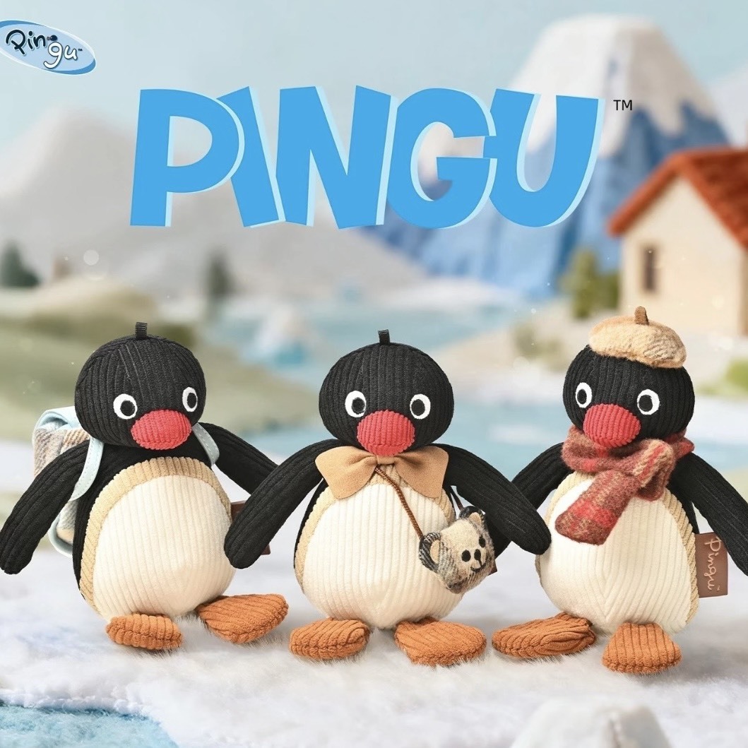iSNEAKERS | PINGU 企鵝家族 正版授權 45周年復古燈心絨系列 吊飾 15cm