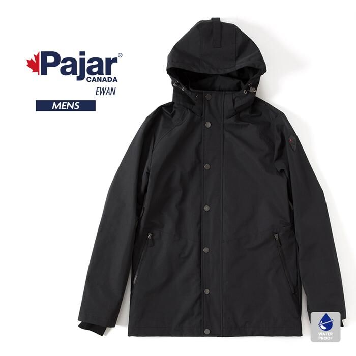 【現貨】J0205605 Pajar CANADA EWAN P6N079S0SS 黑色男士防雨外套 (2款尺寸)