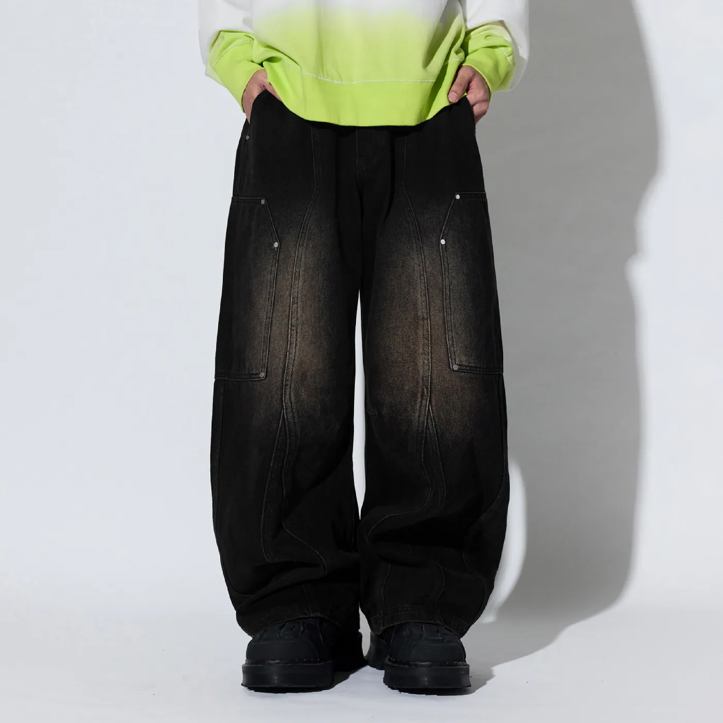 MELSIGN Canvas Wide Leg Jeans