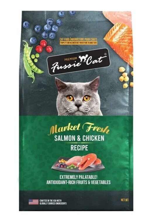 Fussie Cat高竇貓 Market Fresh系列 無穀物三文魚 雞肉全貓糧．10lb